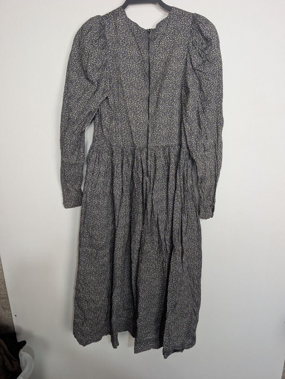 Laura Ashley Vintage Great Britain Floral Cottagecore Puff Sleeve Dress Size 12 - Picture 7 of 10
